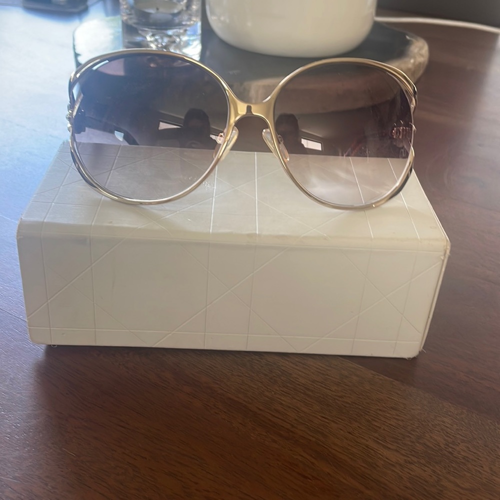 Gold Christian Dior sunglasses